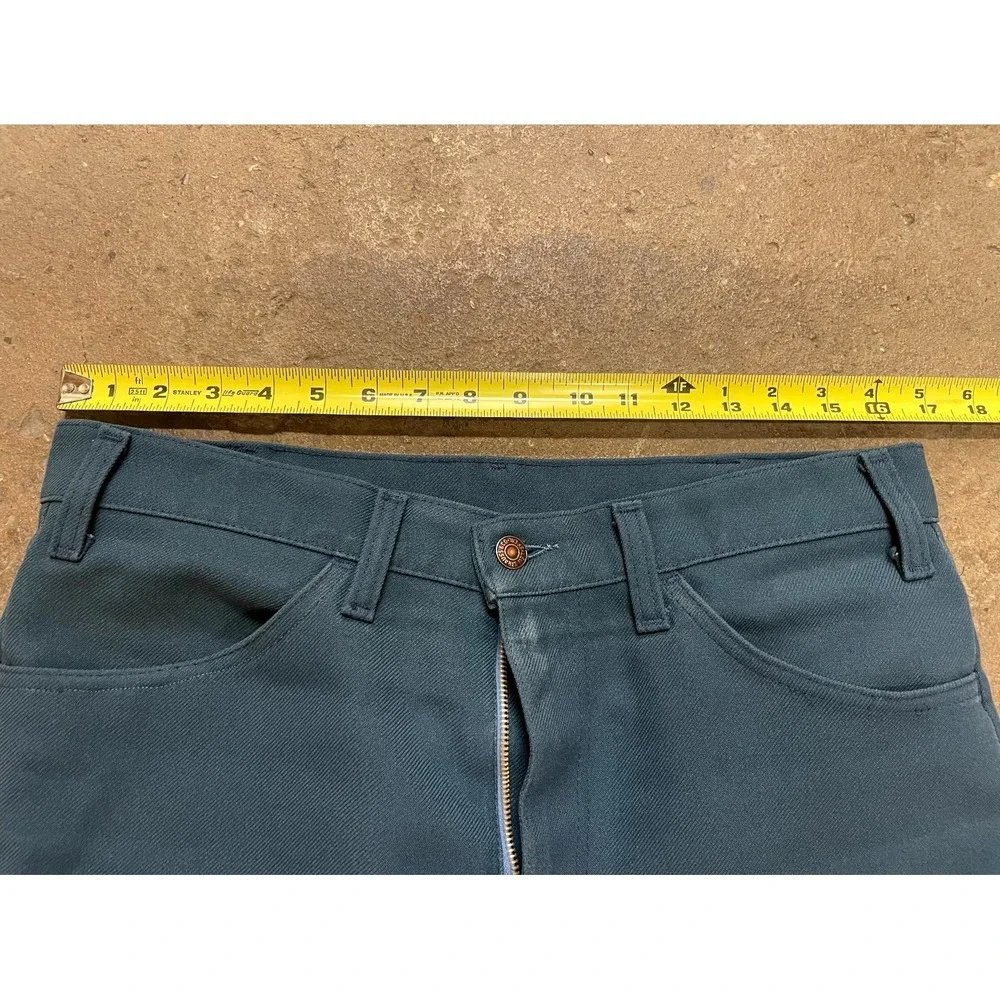 Vintage Levi's Chino Pants Mens 34x30 Teal‎ Mid Rise Bootcut Leg Western Casual
